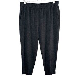 Eileen Fisher Womens Charcoal Gray Tencel Pull On Waist Pants Med